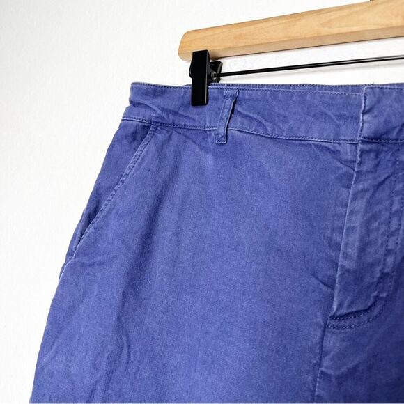 Peruvian Connection Kelvy Cropped Linen Blend Straight Trousers Pant Garnet Dyed - Picture 5 of 13